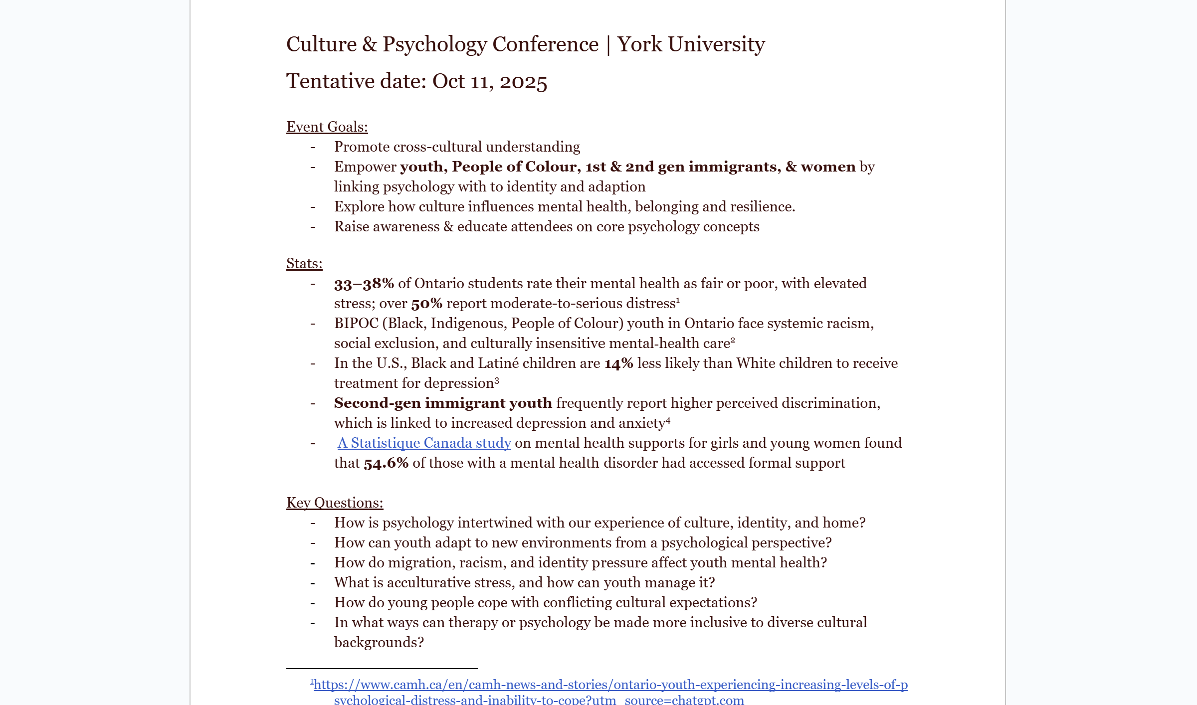 Culture & Psychology Conference